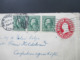 USA 1914 GA Mit 3 ZuF 1 Cent Waag. 3er Streifen! New York - Schaffhausen Social Philately Dr. Oskar Bolza Mathematiker - Briefe U. Dokumente