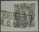 BREMEN 8B BrfStk, 1863, 10 Gr. Schwarz, Durchstich D 1 II, Mit 3 Trennungslinien Auf Briefstück, R2 BREMEN, Kabinettbrie - Bremen