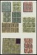 Delcampe - LOTS VB O , 1919-23, 64 Verschiedene Gestempelte Viererblocks (oder Größere Einheiten), Fast Nur Prachterhaltung, Alles  - Other & Unclassified