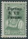 PERNAU 8IV **, 1941, 20 K. Schwarzgelbgrün Mit Aufdruck Pernau/Pernau, Feinst (etwas Fleckig), Kurzbefund Löbbering, Mi. - Ocupación 1938 – 45
