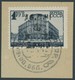 UKRAINE 12Y BrfStk, 1942, 3 Rbl. Auf 1 Rbl. Dunkelblau, Wz. Mäandermuster, Prachtbriefstück, Gepr. Keiler Und Fotoattest - Occupation 1938-45