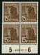 ALLIIERTE BES. 948bPOR **, 1947, 15 Pf Dunkelbraun, 99x Im Bogen, Plattendruck, Der Ausgetrennte Viererblock Mit HAN 416 - Other & Unclassified