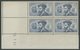 FRANKREICH 292/3 VB **, 1934, Jacques Cartier In Linken Unteren Eckrandviererblocks Mit Leerfeldern Und Druckdatum, Post - Other & Unclassified