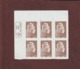 1596 De 2018- Neuf **- 10c.- Adhésif - ANGLE HAUT GAUCHE Bloc De 6 Marianne ENGAGEE.- Issu De 100 Timbres-2 Scannes - Altri & Non Classificati