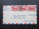 USA 1948 Flugpostmarke Nr. 549 MeF Mit Drei Marken!! Cambridge Mass - Germany US Zone Via Air Mail - Storia Postale
