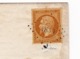 Lettre 1855 Magny-en-Vexin Seine Et Oise Cachet Petit Chiffre 1830 Napoléon III 10 Centimes Autun - 1853-1860 Napoleon III