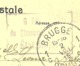 Kaart Met Stempel BRUGGE 2/8/19 Stempel " 6 Reg. Dechasseurs A Pied Etat Belge" - Legerstempels