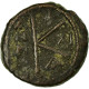 Monnaie, Maurice Tibère, Demi-Follis, 592-593, Constantinople, TB, Cuivre - Byzantines