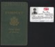 US PASSPORT + TWA CARD Woman RUBY LEZAMETA  SOLITSKY US Embassy In Portugal + Immigration Cancels / 1970s - Documents Historiques