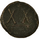 Monnaie, Tibère II Constantin, Demi-Follis, 578-582, Constantinople, TB - Byzantines