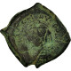 Monnaie, Justin II, Demi-Follis, 569-570, Thessalonique, TB, Cuivre, Sear:365 - Bizantine