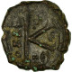 Monnaie, Justin II, Demi-Follis, 565-578 AD, Thessalonique, TB, Cuivre, Sear:366 - Byzantines