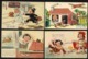 4 X Postais COMICOS Portugueses "CASA Das CANETAS" Edição LIT.VALERIO Lisboa. Set Of 4 Vintage COMIC Postcards PORTUGAL - Autres & Non Classés