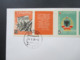 Delcampe - Albanien 1964 Blanko FDC Auch Int. Briefmarkenausstellung Riccione, Motive Vögel Und Olympische Sommerspiele - Albanien