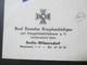 Berlin 1960 Bund Deutscher Kriegsbeschädigter Und Kriegerhinterbliebener Landesverband Berlin Luftpost Nach Nortdorf - Briefe U. Dokumente