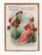 Chromo Chocolat Poulain Gaufrée Bordure Festonnée Couple En Costume Renaissance  éventail - Poulain