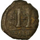 Monnaie, Justin II, Follis, 574-575, Antioche, TB+, Cuivre, Sear:379 - Byzantines