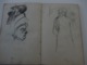 Delcampe - Superbe CARNET Contenant + De 150 Dessins Croquis Aquarelles études_artiste Peintre A Identifier_ Epoque Fin XIX - Collections