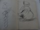 Delcampe - Superbe CARNET Contenant + De 150 Dessins Croquis Aquarelles études_artiste Peintre A Identifier_ Epoque Fin XIX - Collections