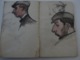 Delcampe - Superbe CARNET Contenant + De 150 Dessins Croquis Aquarelles études_artiste Peintre A Identifier_ Epoque Fin XIX - Collections