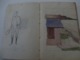 Delcampe - Superbe CARNET Contenant + De 150 Dessins Croquis Aquarelles études_artiste Peintre A Identifier_ Epoque Fin XIX - Collections