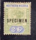 NORTHEN NIGERIA DEL NORD 1900 QUEEN VICTORIA REGINA SPECIMEN OVERPRINTED SHILLINGS 2/6s MNH SIGNED FIRMATO - Nigeria (...-1960)