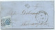 Brief - Mi 6 - Redange 6 VII 1861 (rechteckig Balken) über Diekirch Nach Weiswampach - 1859-1880 Armoiries