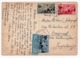 1947 ALBANIA, TIRANA TO BELGRADE, YUGOSLAVIA, AIR MAIL, ILLUSTRATED POSTCARD, USED - Albania