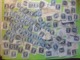 Lot De 100 Timbres Empire No 14 , 20 C Bleu , Obl Tous Types Et Nuances - 1853-1860 Napoleone III