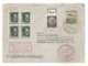 LETTRE 1937 - LUFSCHIFF HINDENBURG,1 MAI 1937 - Timbre ZIPPELIN + BLOC- Verso: Vignette Rouge - WW2 - Pas Connaisseur - Cartas & Documentos
