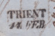 1850 - Lettre Pliée Avec Corresp En Italien De Londres, Angleterre Vers Trento, Trente Tyrol Italien Via Calais & France - Poststempel