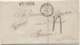 BELGIQUE - CAD D'AMBULANT MIDI N°6 + GRIFFE GOSSELIES SUR LETTRE AVEC TEXTE POUR LA FRANCE, 1853 - Ambulante Stempels