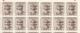 Stamps IRAQ Sheet Of 100 King Faisal II Republic Overprint 6 Transposed CV£383+ - Irak