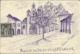 RARE ... Place Et Eglise De VILLEFRANCHE DU PERIGORD , Dessin Signé: Louise DORIAC , 1903 - Other & Unclassified