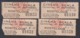 4 Cinema Ticketten, Scala 1958 Antwerpen / Verso: Uitleg Film - Tickets - Vouchers