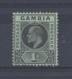 GAMBIA...KING EDWARD VII.(1901-10)....1/-.....SG81....MH.. - Gambia (...-1964)