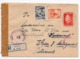 1951 YUGOSLAVIA, SLOVENIA, MARIBOR TO VIENNA, AUSTRIA, REGISTERED MAIL, TITO, STATIONERY COVER, CENSORED - Postal Stationery