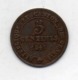 Suisse Canton GENEVE, 5 Centimes, Billon, 1847, KM #133 - Otros & Sin Clasificación