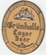 UNUSED BEERMAT - GRUNHALLE LAGER (WARRINGTON, ENGLAND) - GRUNHALLE LAGER BEER - (Cat No 006) - (1971) - Portavasos