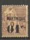 MART - Yt. N° 7  (*)  01c S 2c   Surchargés  Cote  5 Euro  BE 2 Scans - Ungebraucht