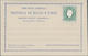 1892, 10 Reis Grün Aushilfsausgabe-Doppelkarte Mit Aufgeklebten Freimarken, Frageteil Innerhalb Macaos Gelaufen Mit Anhä - Other & Unclassified