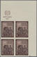 1953, 3 C. Flüchtlingsschutz Im Ungezähnten Re.ob. Eckrand-4er-Block Mit UNO-Emblem Im Oberrand, Gummiseitig übl. Roter  - Otros & Sin Clasificación