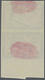 1953, 5 C. UPU Im Senkr. Ungezähnten Unterrand-Paar Mit Platten-Nr.1B, Gummiseitig übl. Roter Security-Fingerabdruck - Other & Unclassified