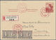 1943, 20 Rp. Enzian Antwortteil, Mit CH-ZuF Als R-Karte Mit GEPH-Ausstellungs-SST Und Sonder-R-Zettel Nach Triesenberg - Altri & Non Classificati