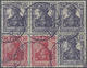 1919, Germania Heftchenblatt Mit 2x 10 Pf. Germania Kriegsdruck Und 4x 15 Pf. Schwärzlichgrauviolett, Sauber Gestempelt, - Autres & Non Classés