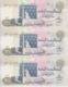 EGYPT 100 POUNDS EGP 1992 P-53b SIG/Salah Hamed #16 LOT X3 UNC NOTES */* - Egypte