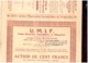 Maroc Tanger 5 Actions De 100 Francs Au Porteur 1939. 24 Coupons Chacune. Union Marocaine Immobilière Et Financière UMIF - Bank & Versicherung