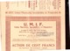 Maroc Tanger 5 Actions De 100 Francs Au Porteur 1939. 24 Coupons Chacune. Union Marocaine Immobilière Et Financière UMIF - Bank & Versicherung