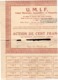 Delcampe - Maroc Tanger 5 Actions De 100 Francs Au Porteur 1939. 24 Coupons Chacune. Union Marocaine Immobilière Et Financière UMIF - Bank & Versicherung