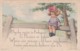 CPA 1923 -  ILLUSTRATEUR TWELVETREES- Enfant  Assise Sur Une Clôture - (lot Pat 83) - Autres & Non Classés